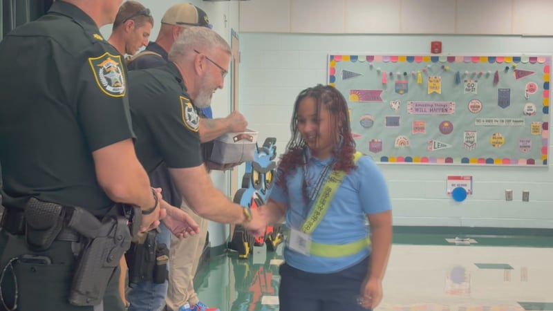 Rowlett Elementary safety patrol students pinning ceremony