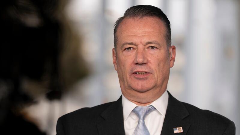 FILE - Todd Lyons, acting director of the U.S. Immigration and Customs. Enforcement (ICE), is...