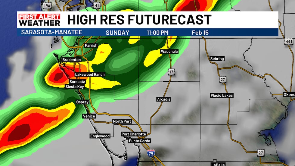 Un domingo ventoso con tormentas eléctricas durante la noche