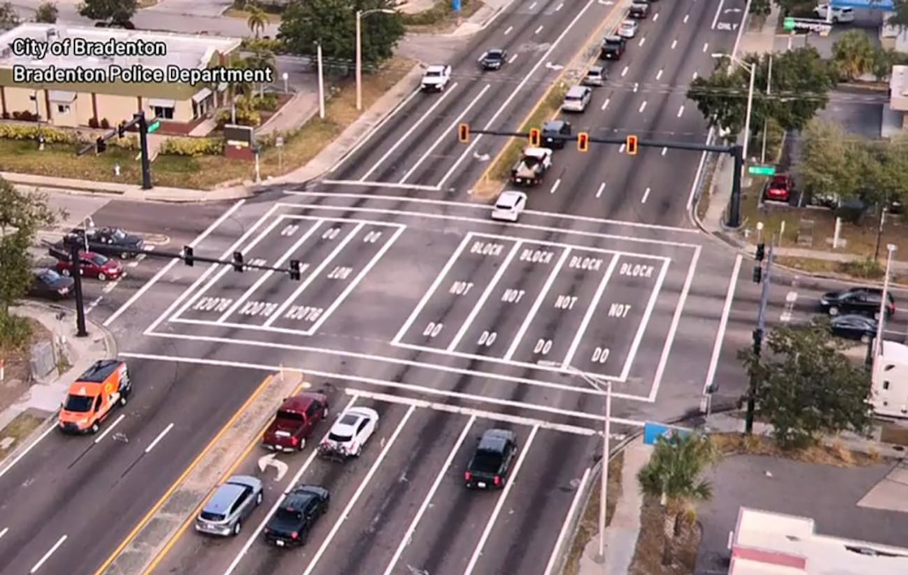 “Don’t Block the Box,” Bradenton adds pavement markings to reduce ...