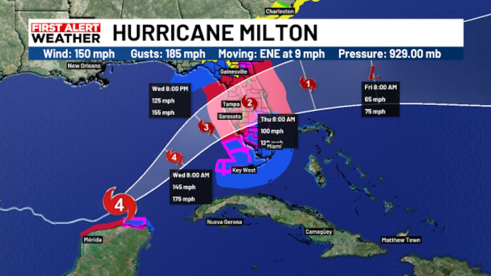 11AM Update: Hurricane Milton a strong Category 4 storm