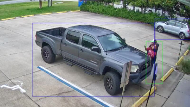 Surveillance video of a robbery suspect attempting to kidnap a woman in St. Augustine has been...