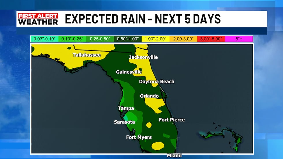 We are getting the short end of the stick across all of Florida as most of the heavy rain will...