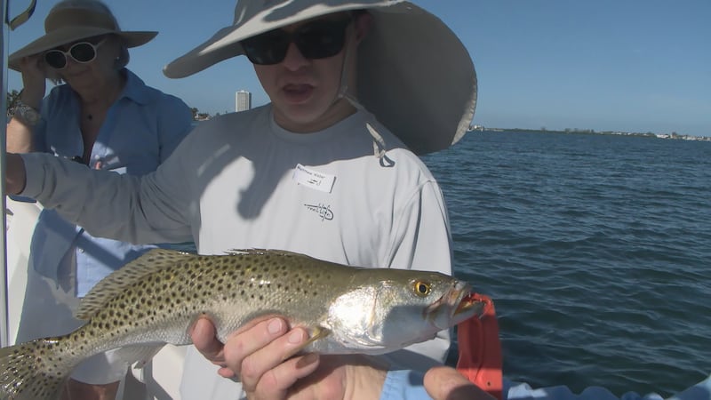 Matthew Weber is a champion! He reeled in 17 trout, grouper and catfish in just around two hours.