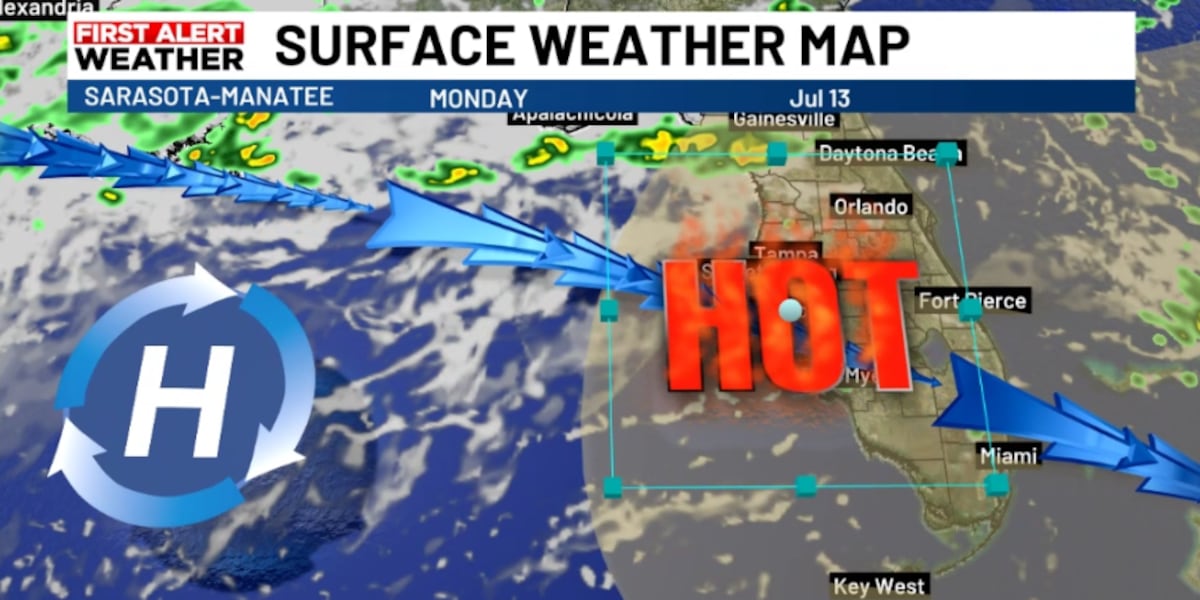 Hot this week with very small rain chances