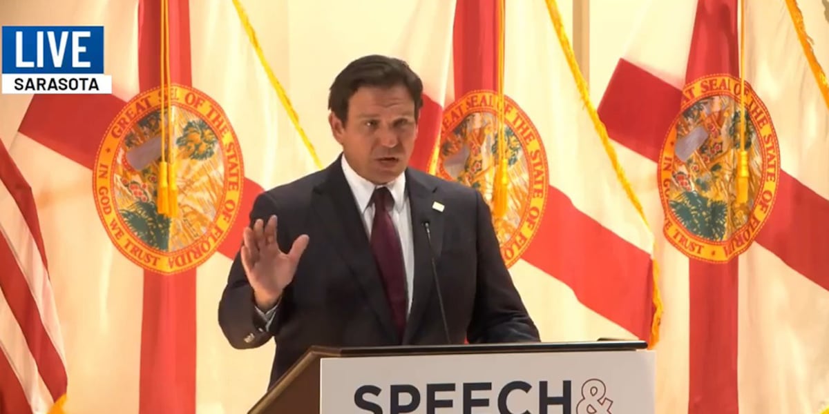 DeSantis addresses the environment during Tampa visit