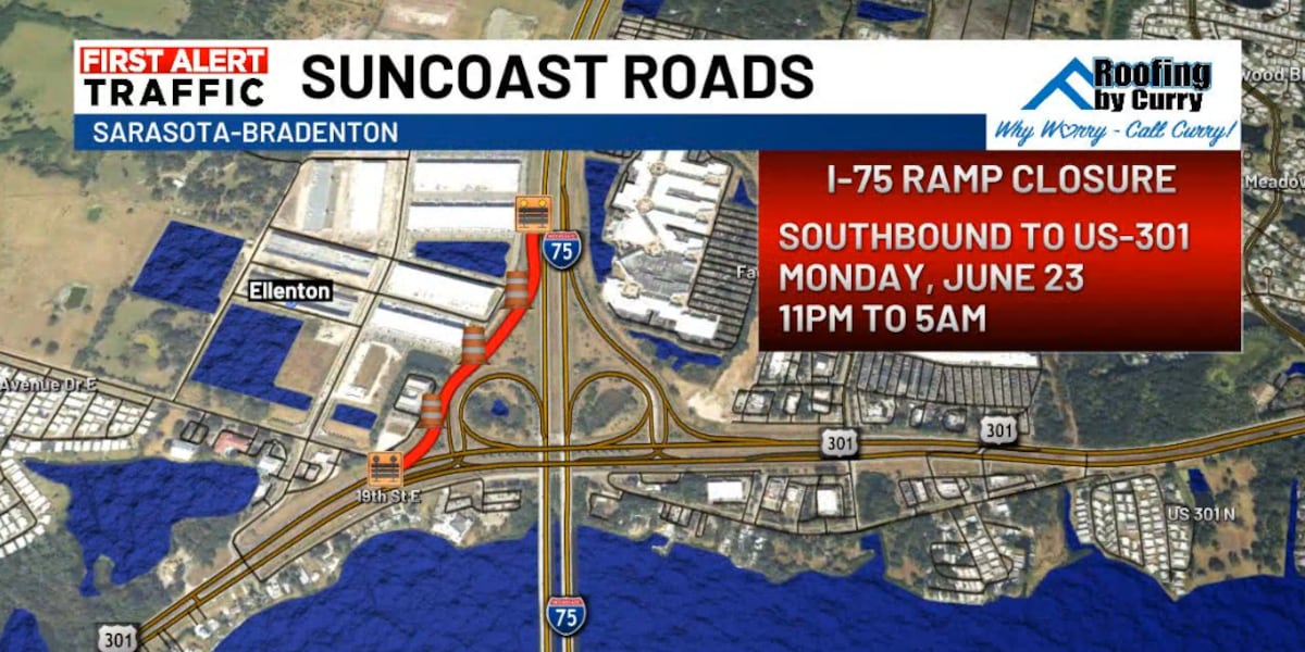 Busy Midway Ramp Busy I-75 off-ramp to close for roadwork