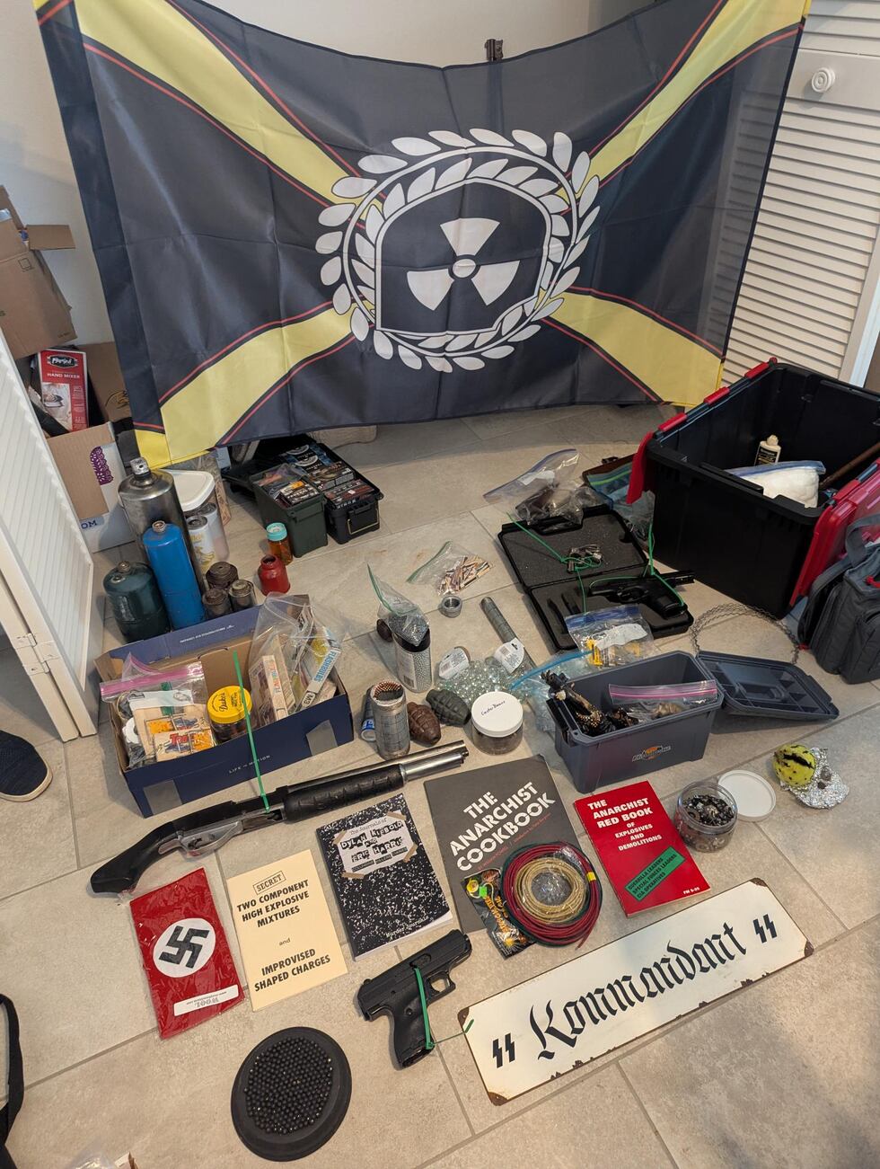 Guns and Nazi and mass-shooting propaganda materials were found in a Sarasota home.