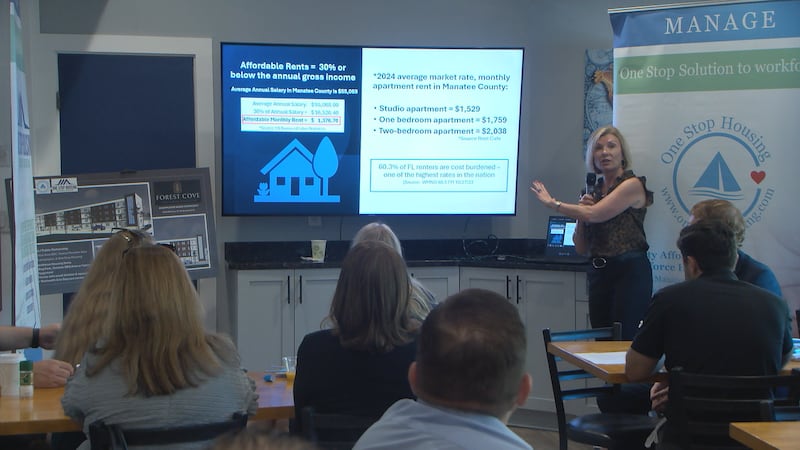 Local businesses meet with One Stop Housing and the Bradenton Area Economic Development...