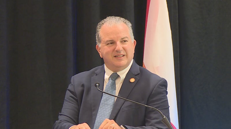 Florida CFO Jimmy Patronis speaks at a PCB Chamber of Commerce event Sept. 8, 2024.