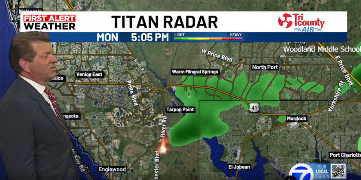 Smoke from Myakka State Park wildfire visible on radar as plume diminishes