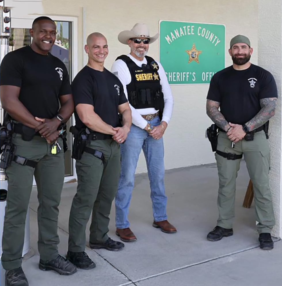 Sergeant Mark Ferrier, Lieutenant Nelson Hernandez and Deputy Juan Phillips.