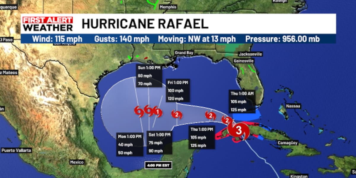 Huricane Raphael 4 p.m. Update: Hurricane Rafael nearing landfall in Cuba