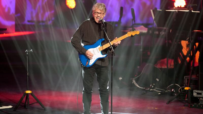 Steve Miller performs at the 51st annual Songwriters Hall of Fame induction and awards gala at...