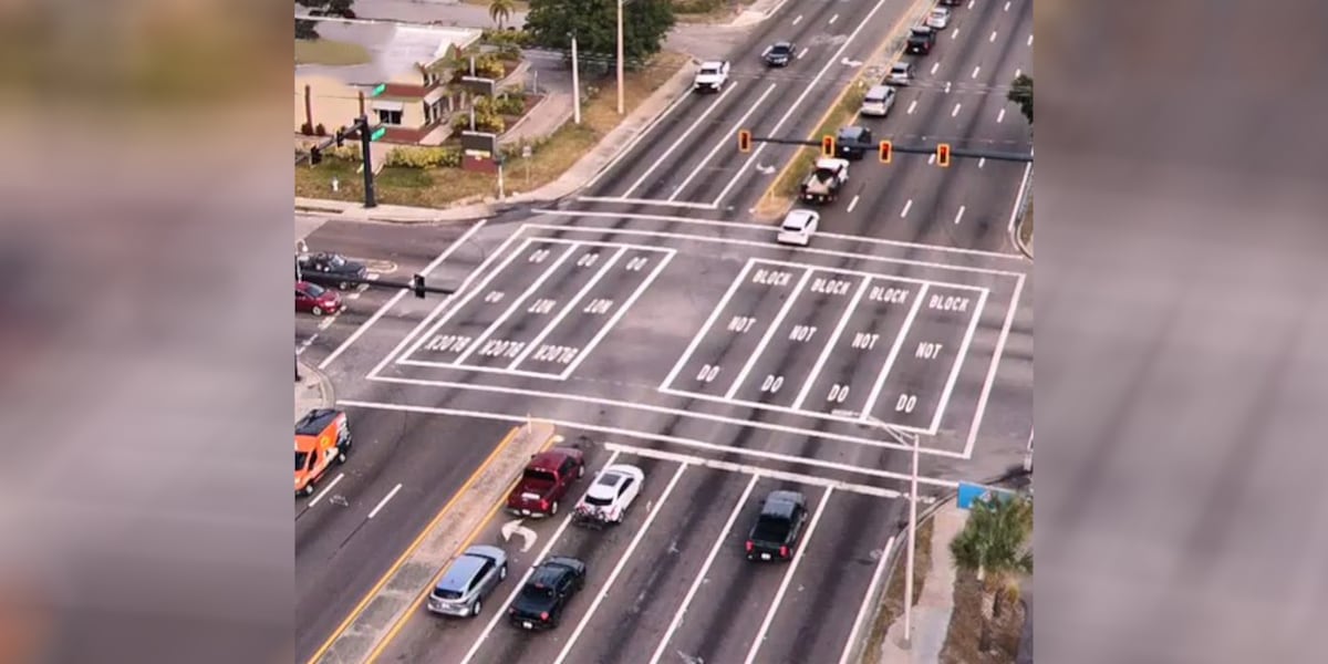 “Don’t Block the Box:” Bradenton adds markings to reduce intersection ...