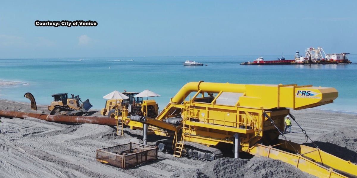 Venice beach renourishment project underway