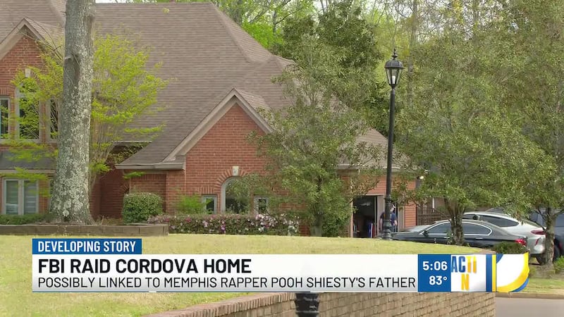 The FBI reported executing a raid on the home in a possible connection with Memphis rapper...